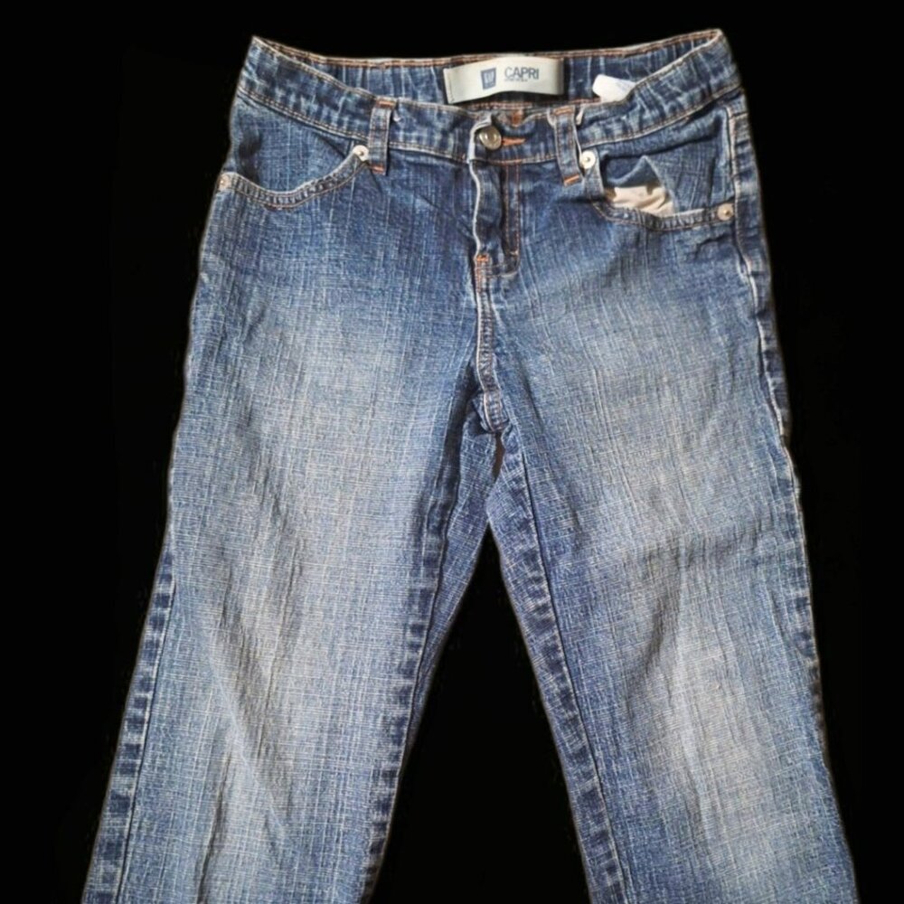 GapKids Capri Stretch GIRLS 8 REGULAR Denim Blue Jean Bottoms Pants